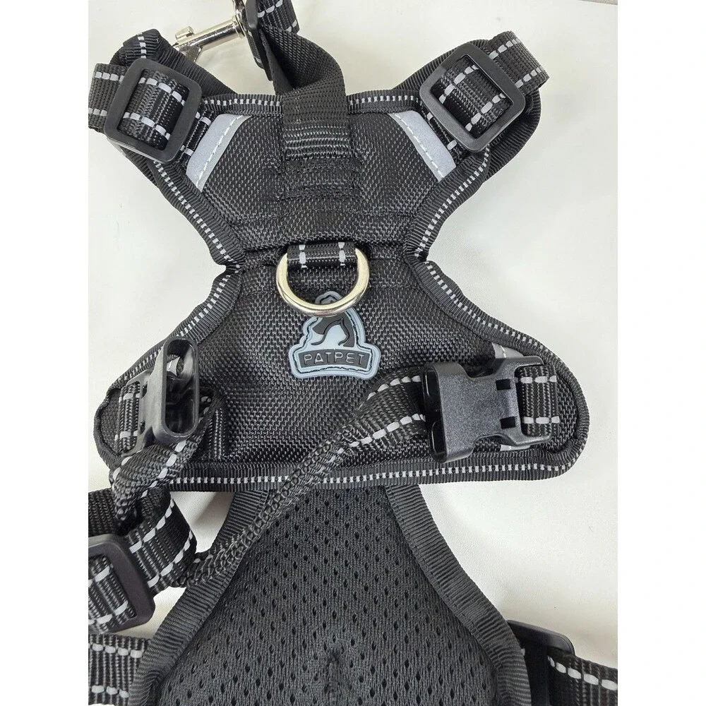 PATPET No Pull Dog Harness Black Reflective Small S Adjustable Soft Vest NWOT